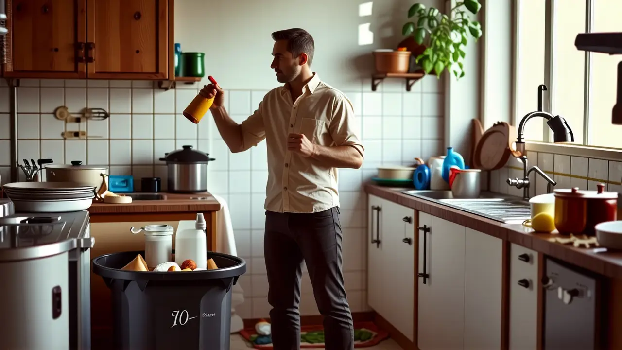 Un hombre contempla la vida en desorden