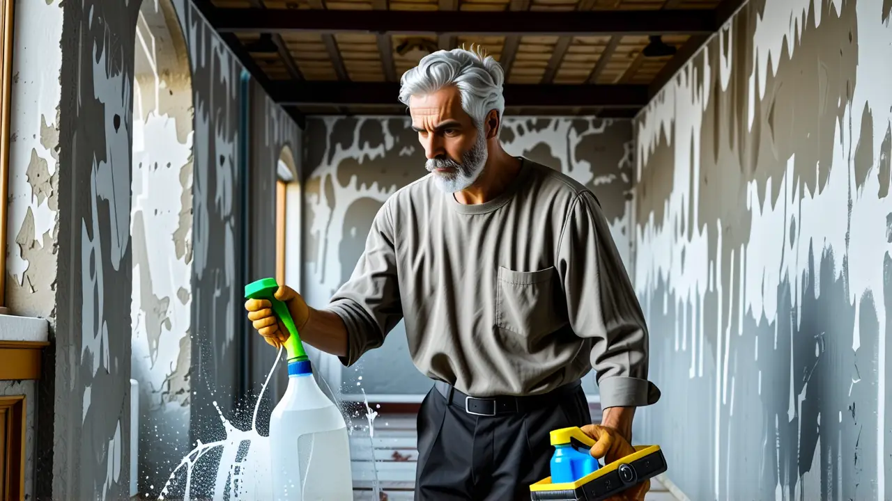 Como quitar manchas humedad techo | Guía completa 4 Un pintor realista ayuda a un niño con melancolía