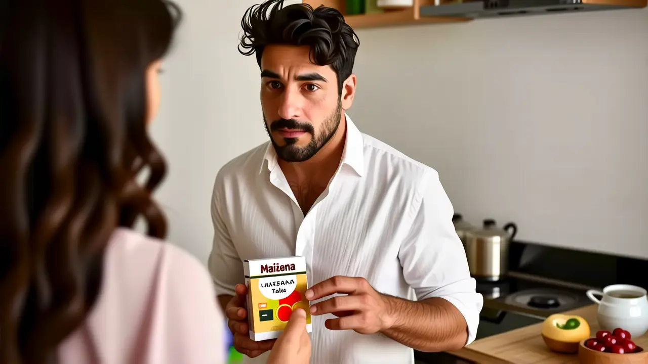 Un hombre preocupado ayuda en cocina