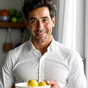 Un hombre caucasiano limpia vino con esperanza