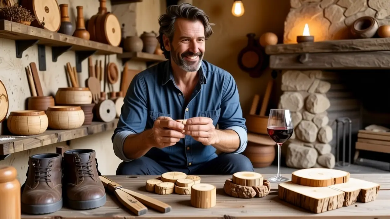 Manualidades Corchos: Ideas Útiles para el Hogar 6 Un hombre amable examina un corcho en casa