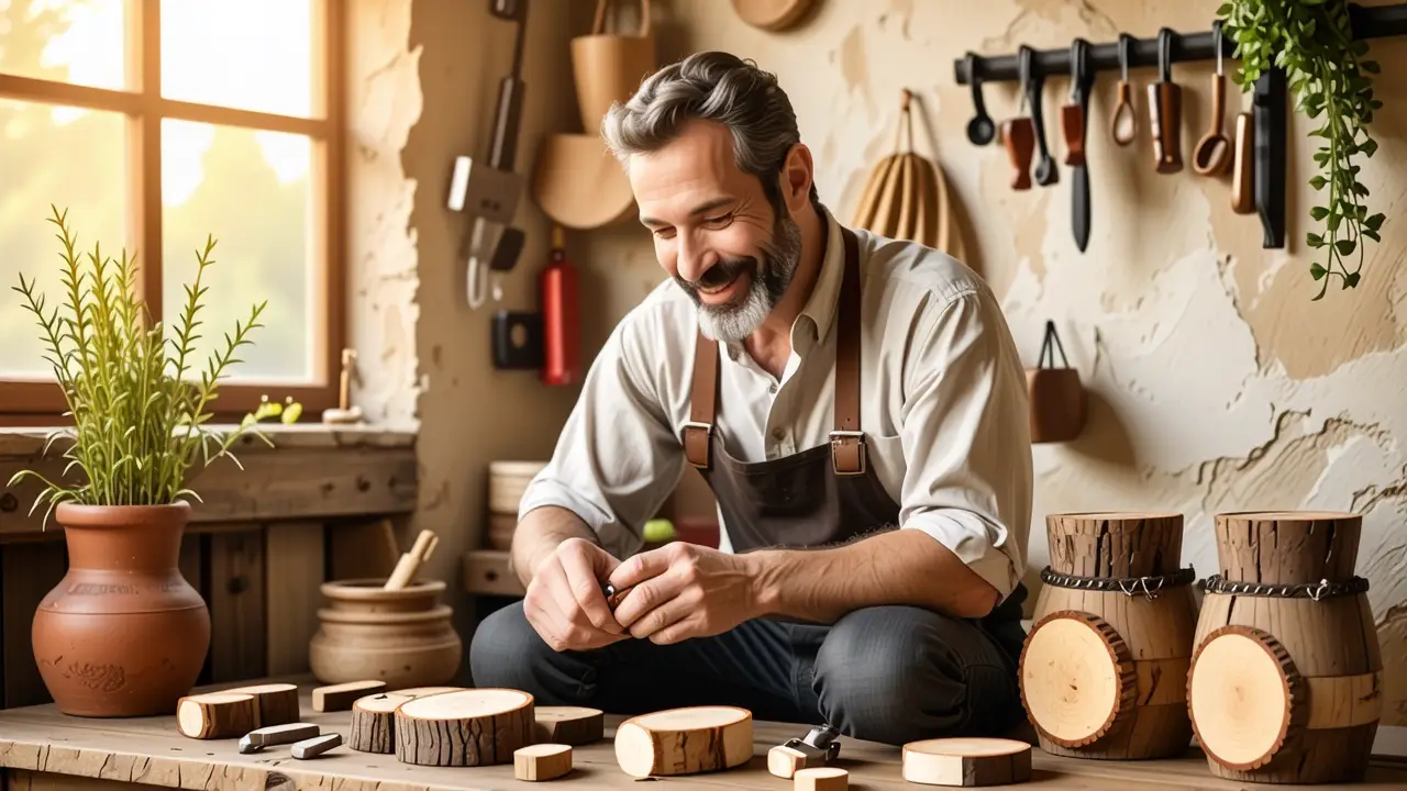 Manualidades Corchos: Ideas Útiles para el Hogar 2 Un artesano español crea con calidez y rusticidad