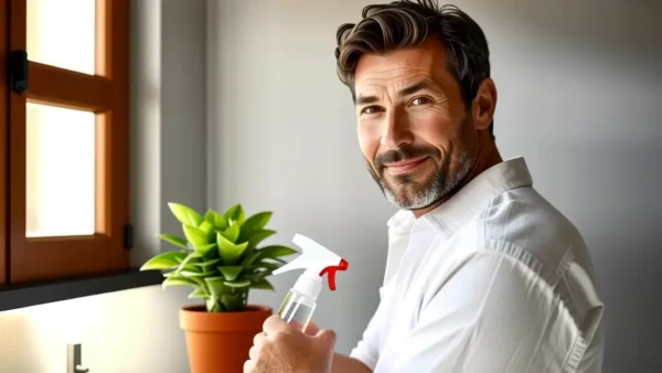 Un hombre en un baño transmite esperanza y calma