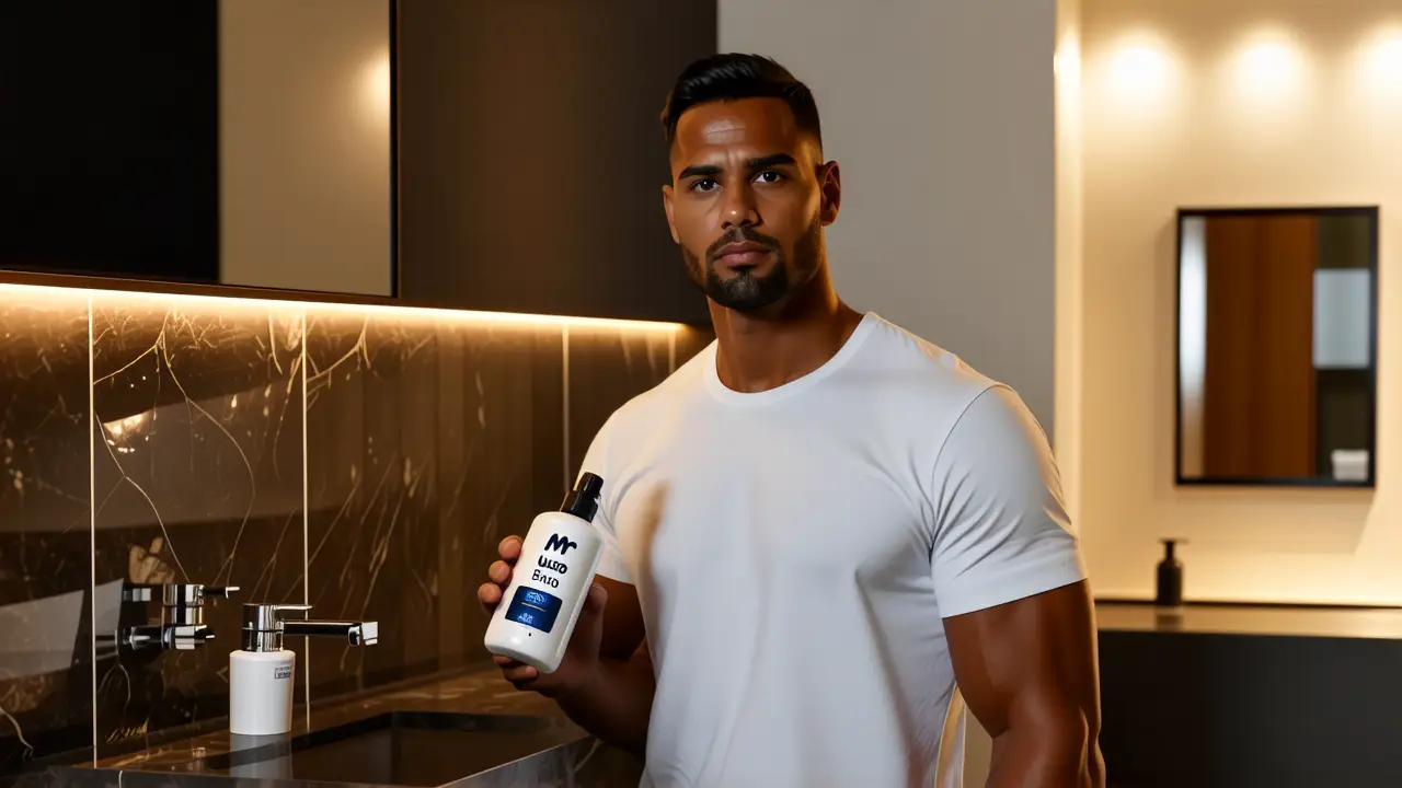 Mr Musculo Baño: Limpieza Profunda y Eficiente 5 Fotógrafo captura fuerza en baño limpio