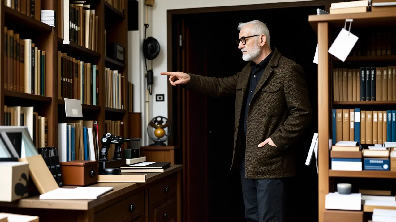 Un hombre amable guía a una mujer en la oscuridad