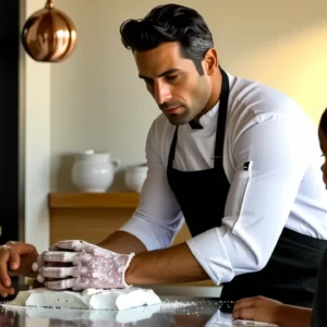 Como limpiar acero inoxidable quemado por fuera 11 Chef contempla su trabajo con atención