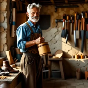 Hombre español rústico en luz dorada