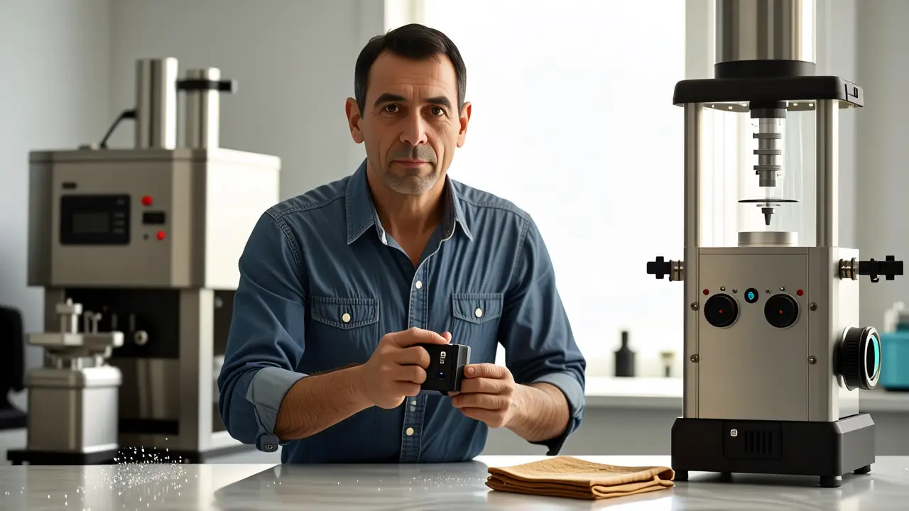 Ozono para Limpieza: Efectos Secundarios y Desinfección 5 Un hombre pensativo usa ozono en laboratorio