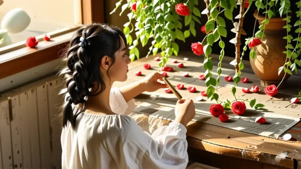 Suavizante en perlas: Perlas de olor duraderas 1 Una mujer elegante en luz dorada