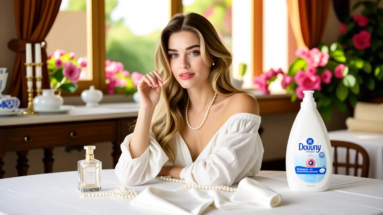 Perlas Downy: Suavizante en Perlas para Ropa 4 Una mujer española captura la elegancia nostálgica
