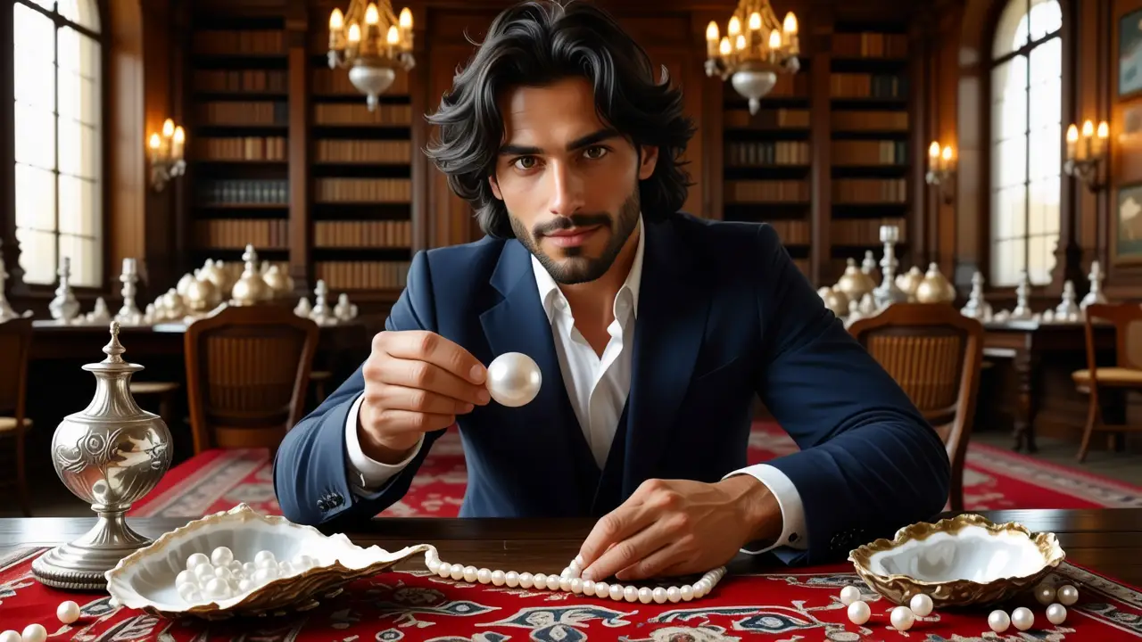 Suavizante en perlas: Perlas de olor duraderas 2 Un hombre elegante ofrece una joya brillante