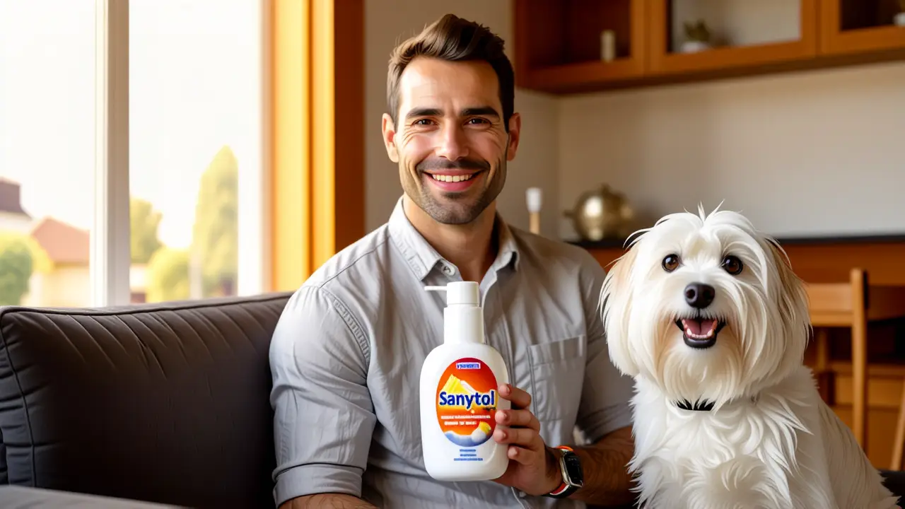 Hombre con botella en hogar cálido