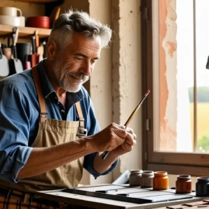 Un pintor español trabaja con calidez y nostalgia