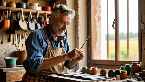 Pintar Rejas: Guía Completa para Restaurar 1 Un pintor español trabaja con calidez y nostalgia