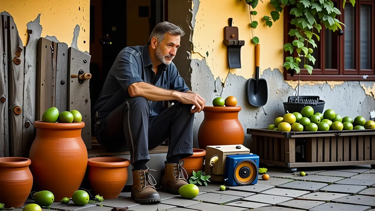 Plantar Aguacate: Guía para Cultivar Palta en Casa 7 Un hombre pensativo en la ruralidad española