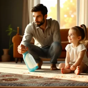 Un hombre pensativo en casa acogedora