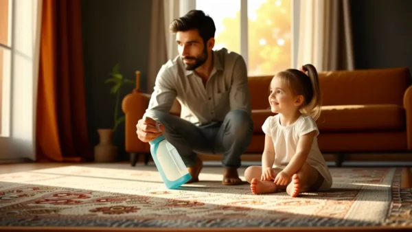 Un hombre pensativo en casa acogedora