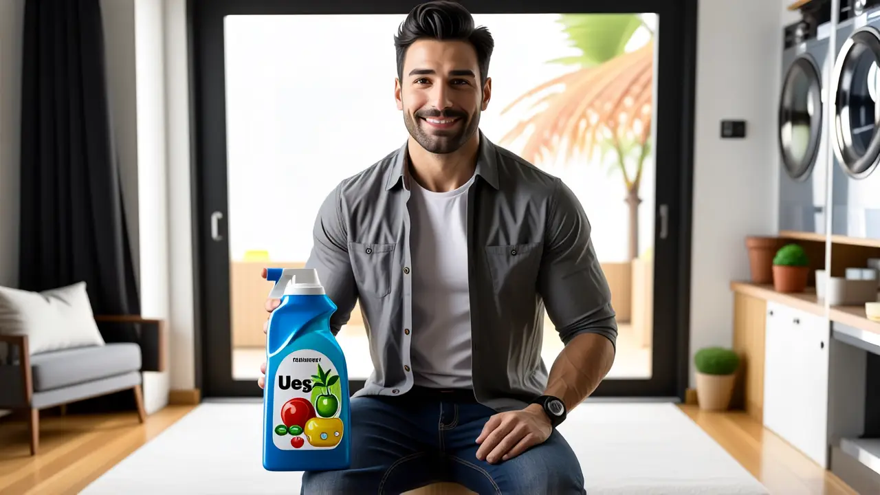 Productos Limpia Lavadoras Online: 3 Botellas + Envío Rápido 3 Hombre casual en un ambiente limpio y cálido