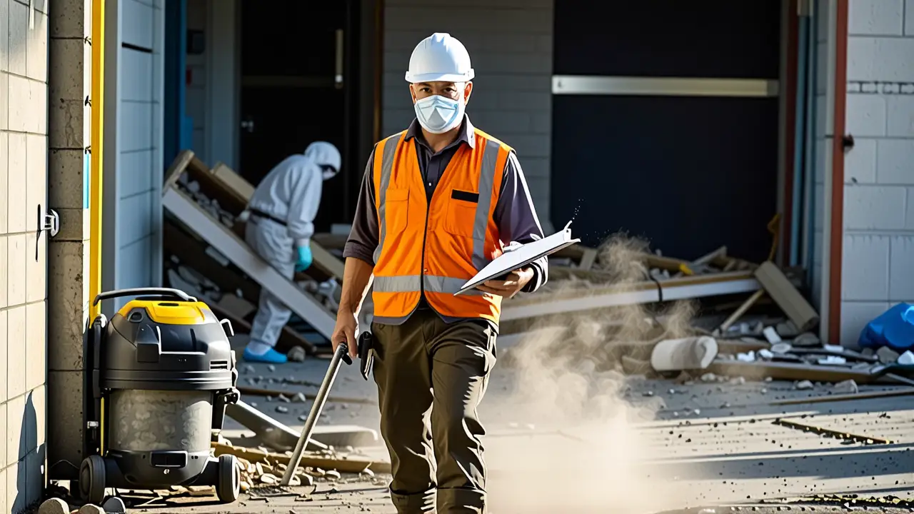 Trabajador en peligro, capturando la precaución