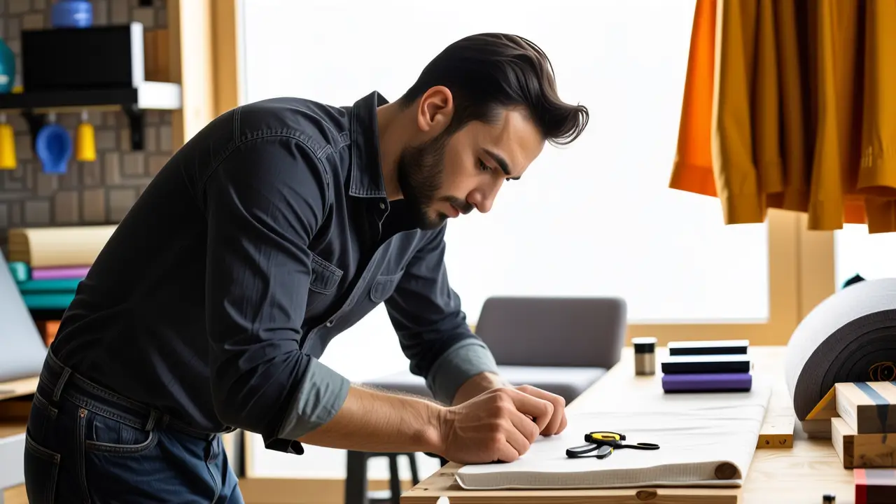 Tapizar Butaca Precio: Costo & Guía Completa 5 Un hombre examina un sillón en taller moderno