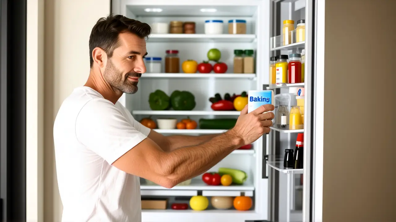 Un hombre ofrece solución en cocina moderna