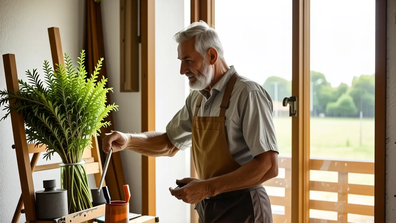 Como limpiar paredes blancas: guía completa 5 Un hombre tranquilo asiste en una escena cálida