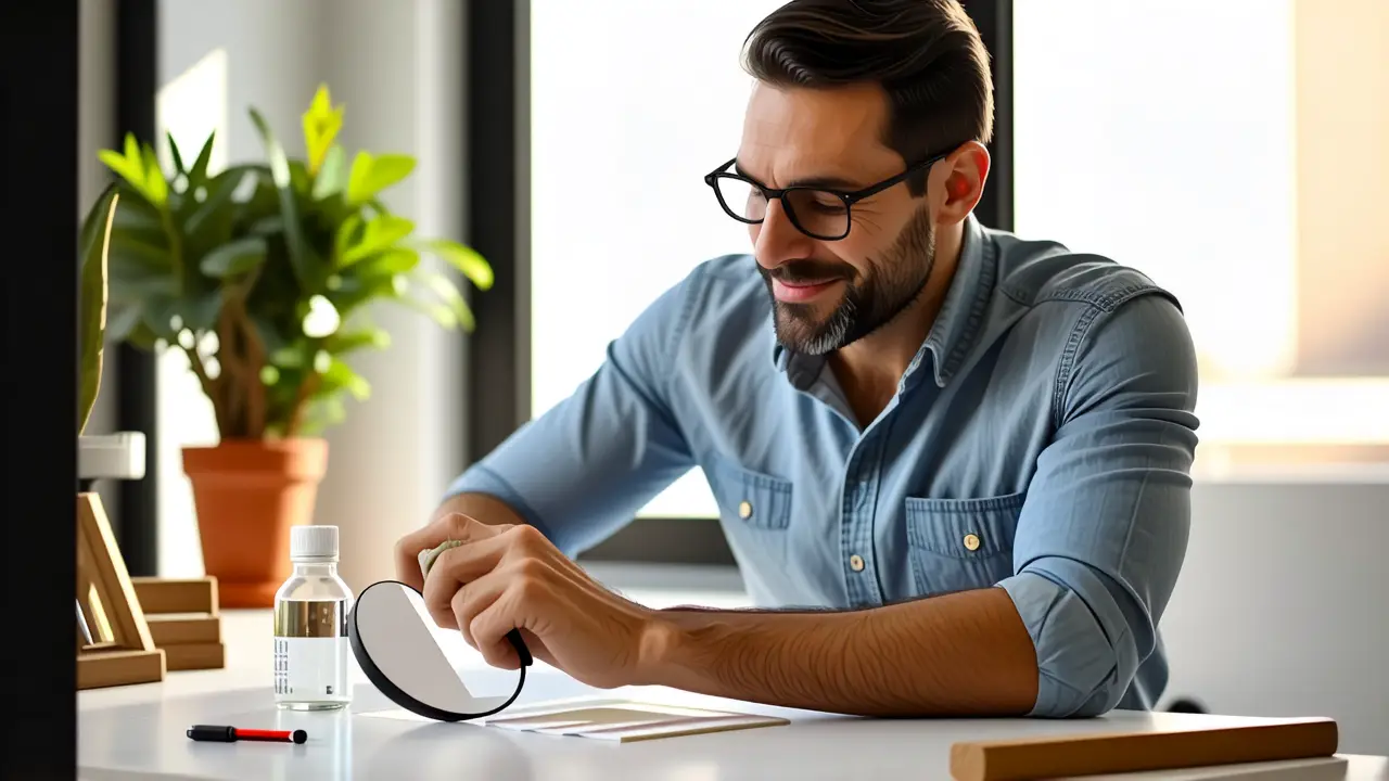 Como quitar pegamento del cristal: Guía fácil 4 Fotógrafo instruye a remover pegamento con detalle