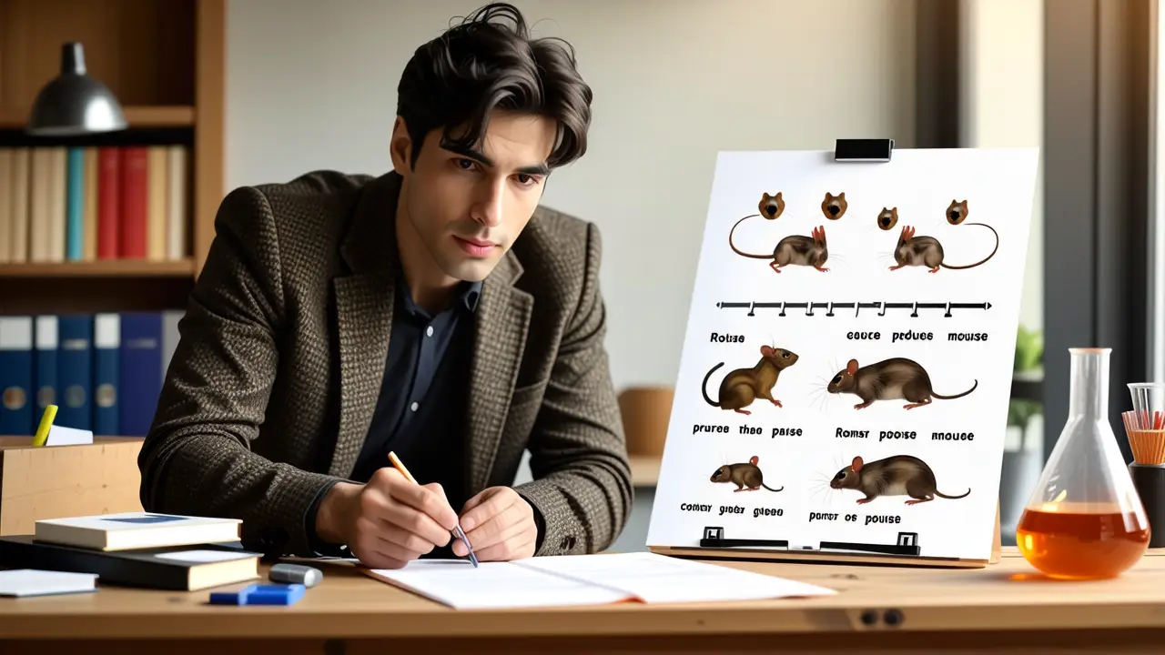 Ratas vs Ratones: Diferencias Clave y Más 6 Un hombre observa con cuidado en estudio