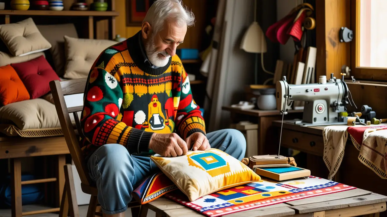 Reciclar Ropa Vieja: Manualidades Sostenibles 3 Un artesano español crea con calidez y tradición