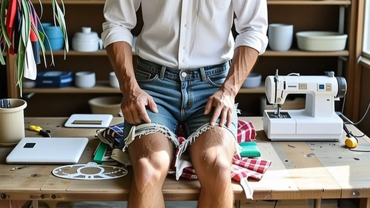 Un artesano crea moda sostenible con denim reciclado