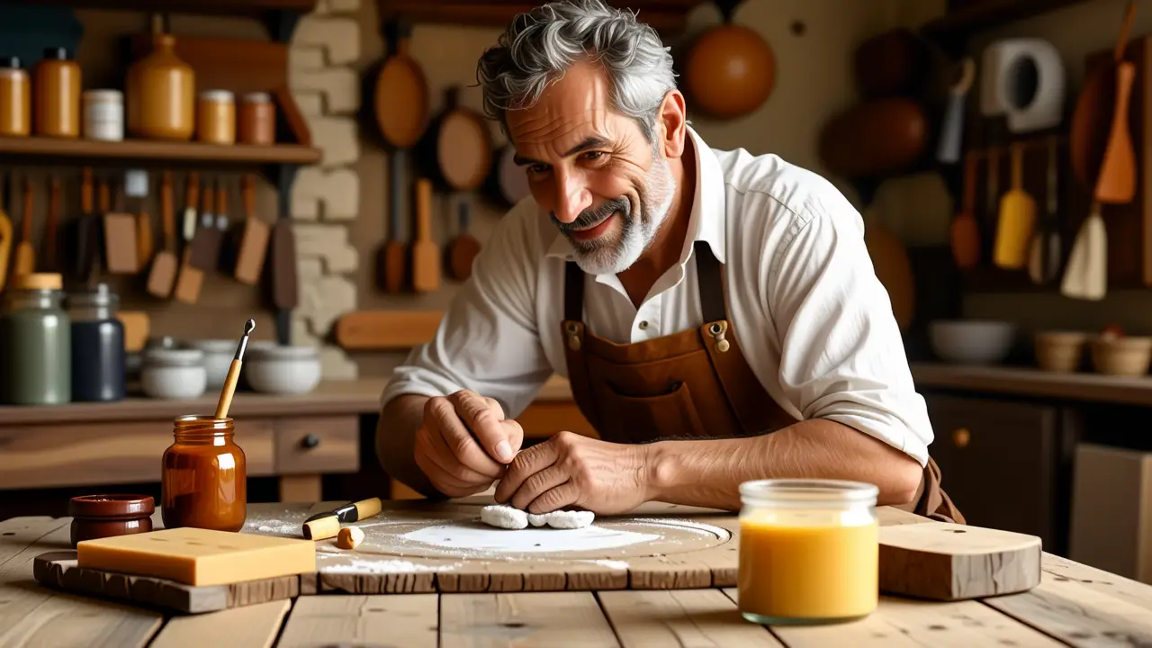 Un artesano español restaura madera con calma