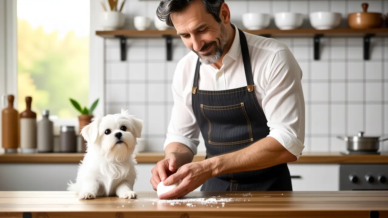 Un hombre amable limpia con serenidad