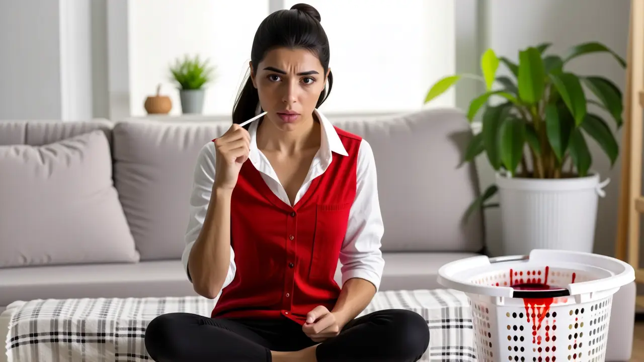 Como limpiar sangre manchas en ropa y colchon 2 Mujer limpia con cuidado una mancha en casa