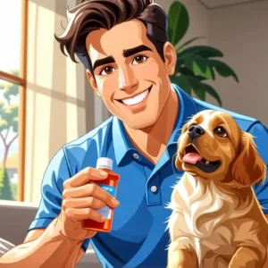 Sanytol Mascotas: Antiseptico Seguro para Perros 11 Sanytol mascota sonríe con su perro en casa