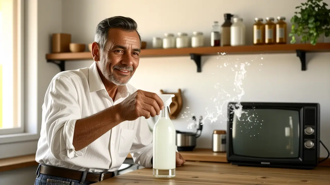 Cómo se puede limpiar la pantalla del televisor con alcohol 3 Un hombre español transmite calma en cocina