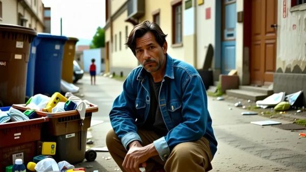 Hogar Sucios: 10 Lugares Frecuentemente Sucios /think 1 Hombre melancólico en la ciudad desolada