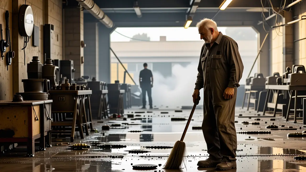 Hogar Sucios: 10 Lugares Frecuentemente Sucios /think 4 Un hombre cansado captura la dureza laboral