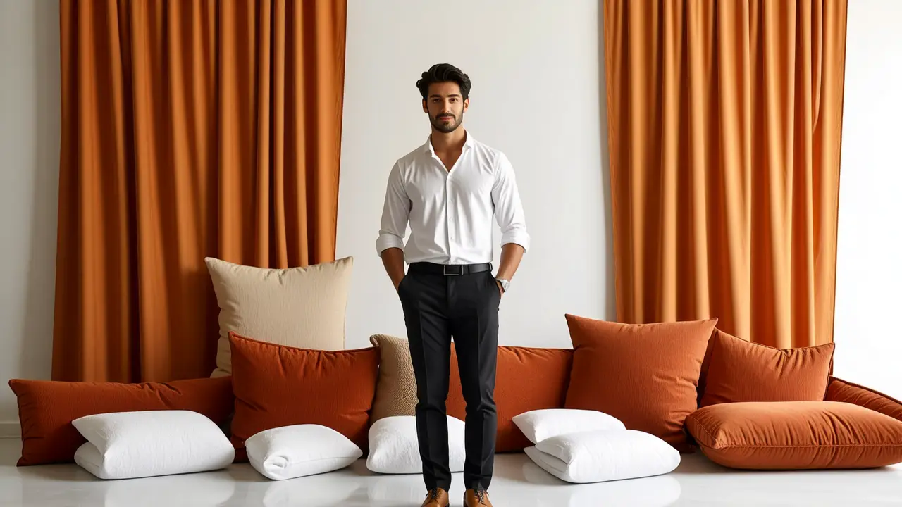 Textiles Materiales: Tipos de Tela y Tejidos 5 Un modelo elegante se presenta en un estudio luminoso